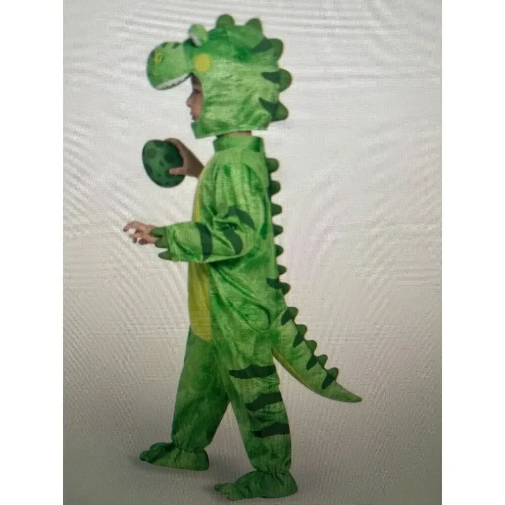 NEW Spooktacular Creations Green T-Rex small child 5-7 costume